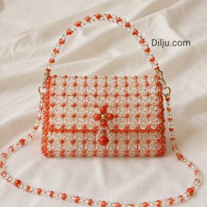 Awakening: Elegant Handmade Luxury Beaded Handbag By Dilju